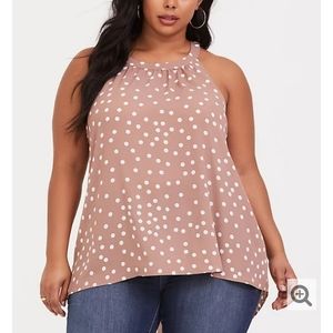 Torrid 6X Polka Dot Georgette Hi-Lo Goddess Tank
